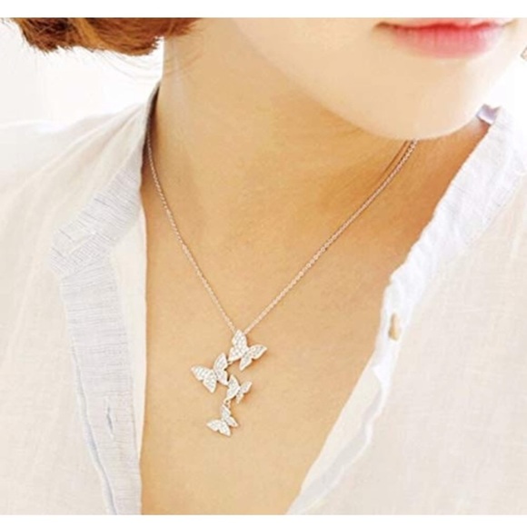 925 Sterling Silver Butterfly Chain - Picture 4 of 7